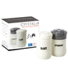 Travel Mini Salt and Pepper Shakers, Set of 2, Moisture Proof, BPA Free - CRYSTALIA GLASS